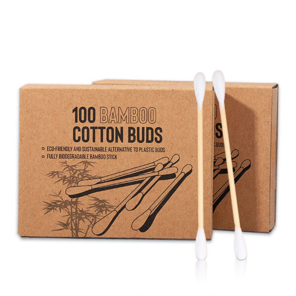 Biodegradable Bamboo Cotton Swabs 200 Count in Paper Drawer Box - Image 4
