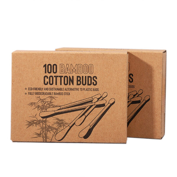 Biodegradable Bamboo Cotton Swabs 200 Count in Paper Drawer Box - Image 5