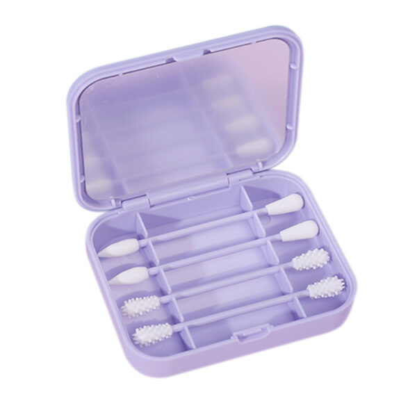 4pcs Reusable Cotton Swabs Silicone Washable Ear Buds with Mirror - Image 3