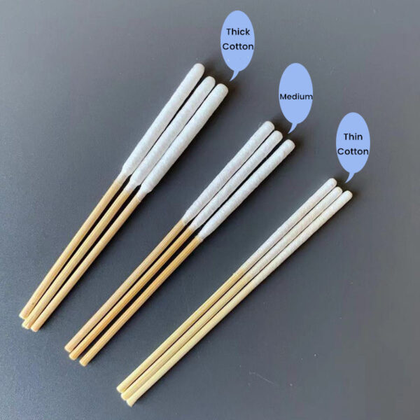 Cosmetic Cotton Swabs for Applying Face Serum (Thin/Thick Cotton Tip, 30/60pcs per pack)