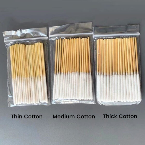 Cosmetic Cotton Swabs for Applying Face Serum (Thin/Thick Cotton Tip, 30/60pcs per pack) - Image 2