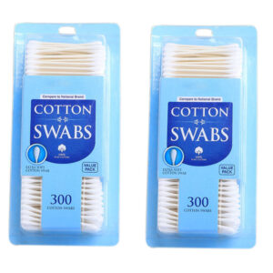 Custom Blister Card Packaging Cotton Swabs 300 Counts (Bamboo/Paper Stick)
