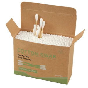 Biodegradable Paper Box Bamboo Cotton Swabs 100/200 Count