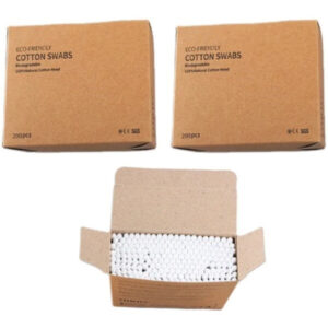 Custom Paper Box Bamboo Cotton Swabs (200/300 Count)
