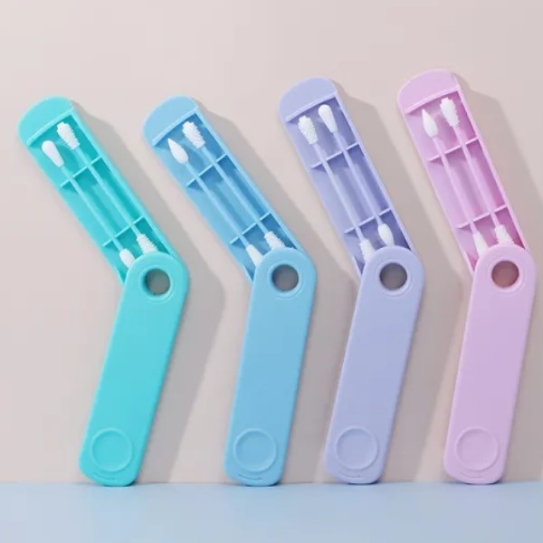 2pcs Silicone Reusable Cotton Swabs Washable Ear Buds - Image 2