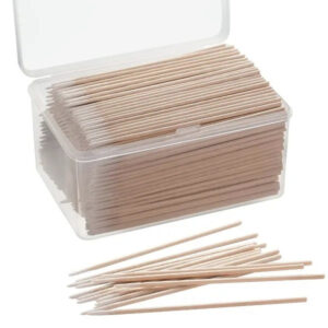 4inch Microblading Cotton Swabs Pointed Tip Wooden Stick Cotton Swabs 500pcs/box Tattoo Permanent Supplies