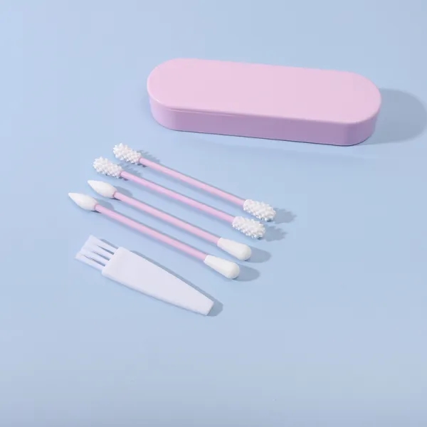 4pcs Reusable Cotton Swabs Silicone Tip Washable Ear Buds - Image 4