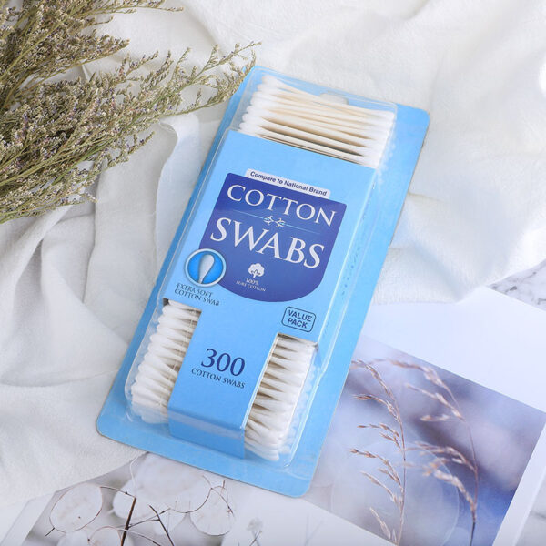Custom Blister Card Packaging Cotton Swabs 300 Counts (Bamboo/Paper Stick) - Image 6