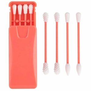 4pcs Silicone Washable Ear Buds Reusable Cotton Swabs for Ears Cleaning Makeup