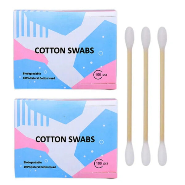 Custom Tear-open Paper Box Bamboo Stick Cotton Swabs 100/200/300 Count - Image 14