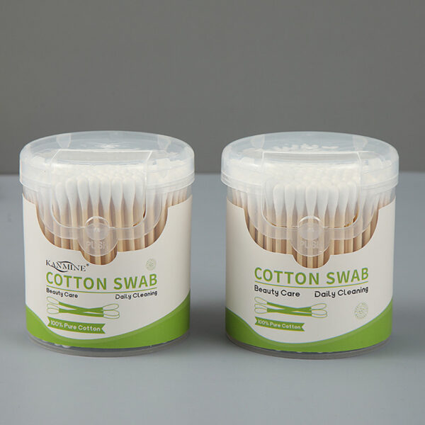 Custom Plastic Canister Bamboo Cotton Swabs (200 count) - Image 7