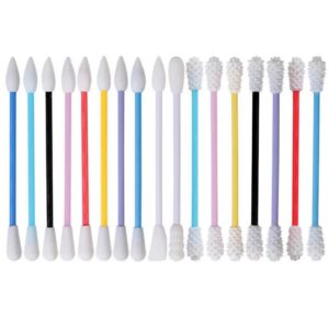 Custom Colorful Reusable Silicone Cotton Swabs Washable Ear Buds