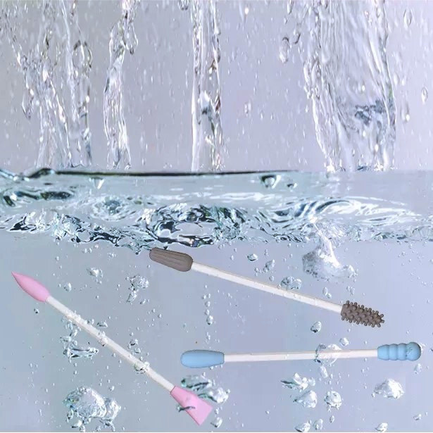 Custom Label 2pcs Silicone Reusable Cotton Swabs Washable Ear Buds - Image 7