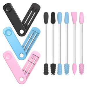 Custom Label 2pcs Silicone Reusable Cotton Swabs Washable Ear Buds