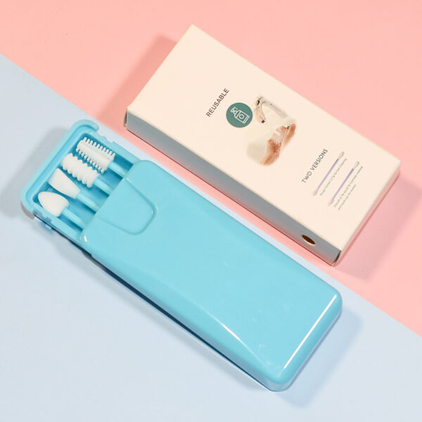 Custom 4pcs Silicone Washable Ear Buds Reusable Cotton Swabs for Ears Cleaning Makeup - Image 7