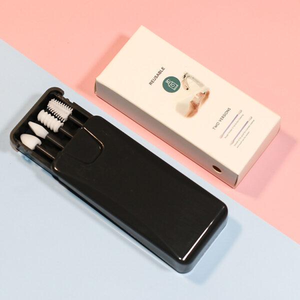 Custom 4pcs Silicone Washable Ear Buds Reusable Cotton Swabs for Ears Cleaning Makeup - Image 3