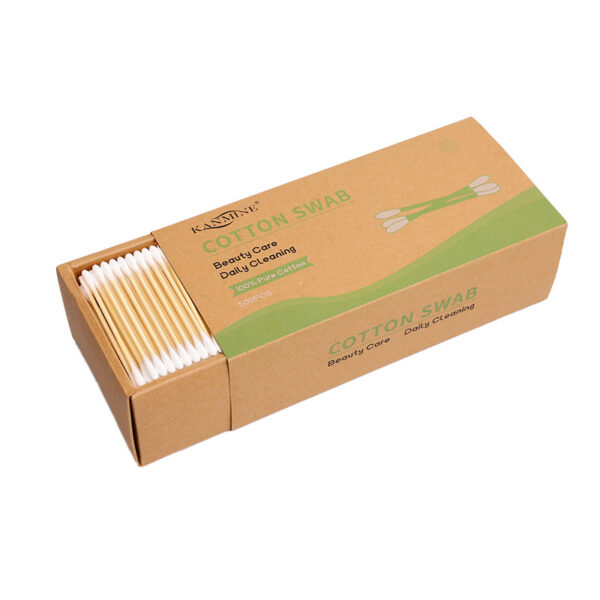 500 Count Custom Drawer Box Bamboo Cotton Swabs - Image 2