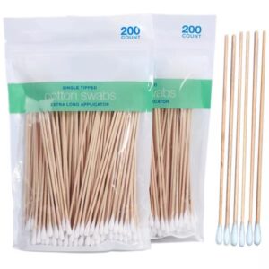Medical 6 inch Wooden Stick Cotton Tipped Applicator 200 Count