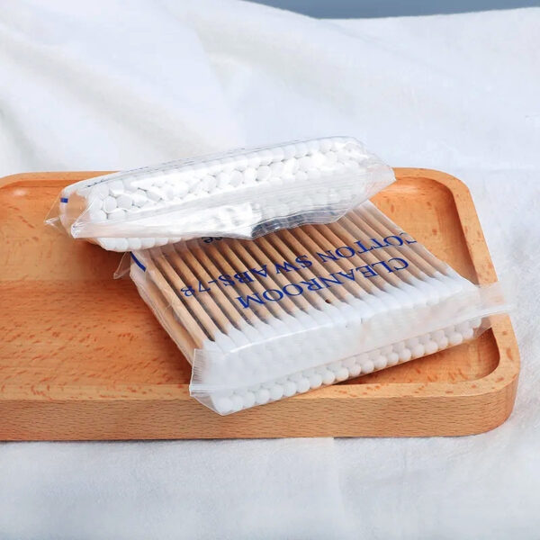 Cleanroom Industrial Use 3 inch Cotton Swabs 100 Count in Zip Bag (Double/Single Tip) - Image 7
