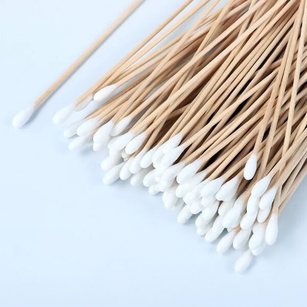 Cleanroom Industrial Use 6 inch Round+Precision Tip Cotton Tipped Applicator 100 Count in Zip Bag - Image 5