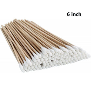 6 inch Round Tip Cotton Tipped Applicator 100 Count in Zip Bag