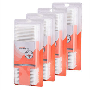 Paper Stick Cotton Swabs 500 Count Blister Card Packaging