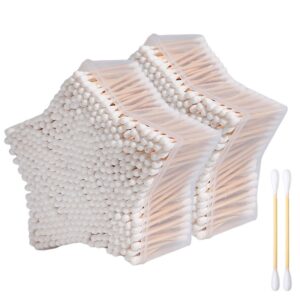 Custom Star-shaped Plastic Box Bamboo Cotton Swabs 500 Count