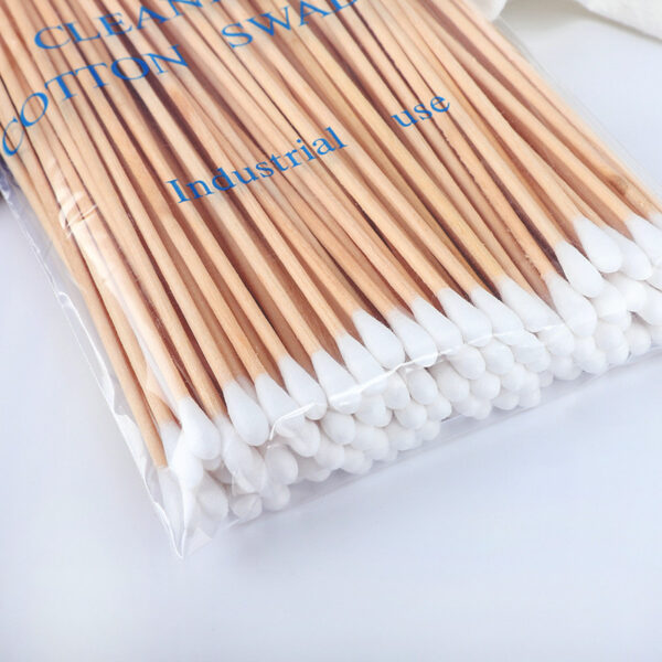 Cleanroom Industrial Use 6 inch Round+Precision Tip Cotton Tipped Applicator 100 Count in Zip Bag - Image 4