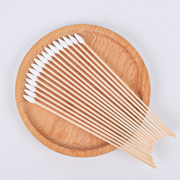 6 inch Pointed Tip Wooden Stick Cotton Tipped Applicator - Image 3