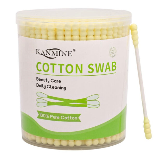 Spiral/Pointed Yellow Tip Paper Stick Cotton Swabs 200 Count