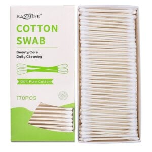 Biodegradable Paper Stick Cotton Swabs 170 Count in Paper Drawer Box