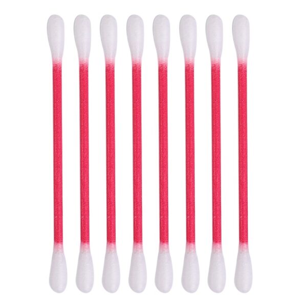 Red Paper Stick Cotton Swabs 500 Count in Blister Card - Image 2