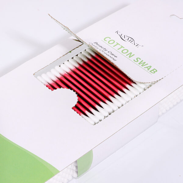 Red Paper Stick Cotton Swabs 500 Count in Blister Card - Image 4