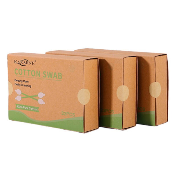 Safety Tip Bamboo Cotton Swabs 33 Count in Paper Drawer Box - Image 7