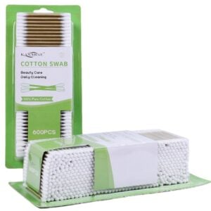 Brown Paper Stick Cotton Swabs with Blister Card Packaging (500/600 Count)