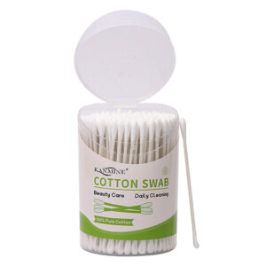 Ear Spoon Tip Paper Stick Baby Cotton Swabs 200 Count in Plastic Canister