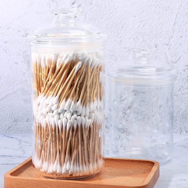Glass Jar Packaging Bamboo Cotton Swabs 800-1000 Count - Image 3