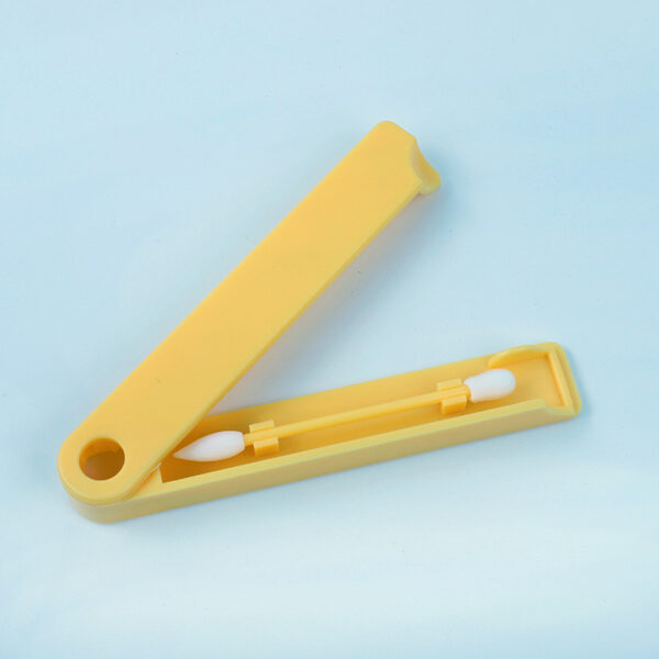 Portable 1 Piece Plastic Box Packaging Silicone Washable Ear Buds Reusable Cotton Swab - Image 6