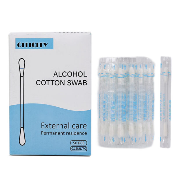 Alcohol Cotton Swabs for Disinfection 50 Count Individual Packaging with Paper Box - Image 7