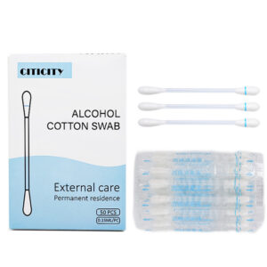 Alcohol Cotton Swabs for Disinfection 50 Count Individual Packaging with Paper Box