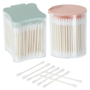 Spiral/Pointed Tip Paper Stick Cotton Swabs 200 Count in Plastic Box