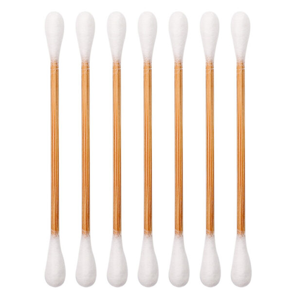 Carbonized Bamboo Stick Cotton Swabs 100 Count in Plastic Canister - Image 9