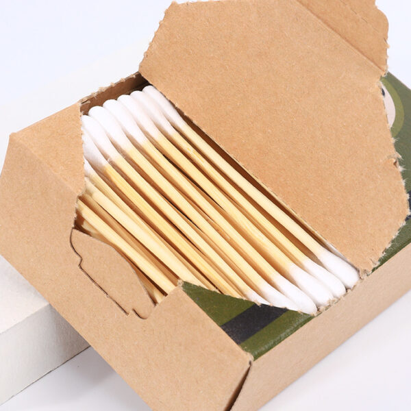 Tear-open Cardboard Box Bamboo Stick Cotton Swabs 200 Count - Image 3