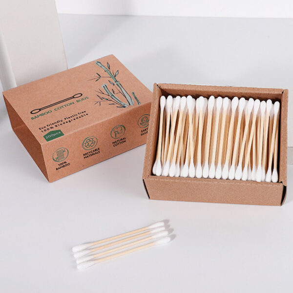 Custom Cardboard Drawer Box 200 count Bamboo Cotton Swabs - Image 2