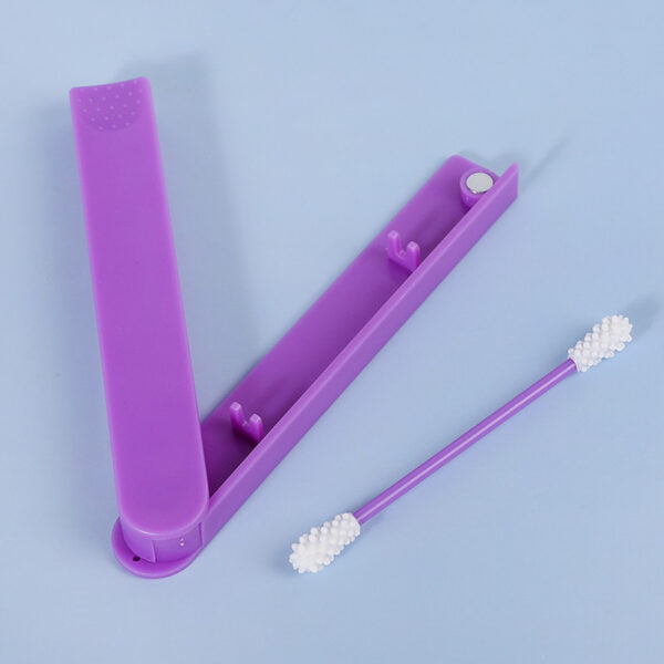 Portable 1 Piece Plastic Box Packaging Silicone Washable Ear Buds Reusable Cotton Swab - Image 9