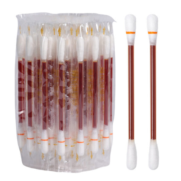 Iodophor Cotton Swabs for Disinfection 50 Count Individual Packaging with Paper Box - Image 2
