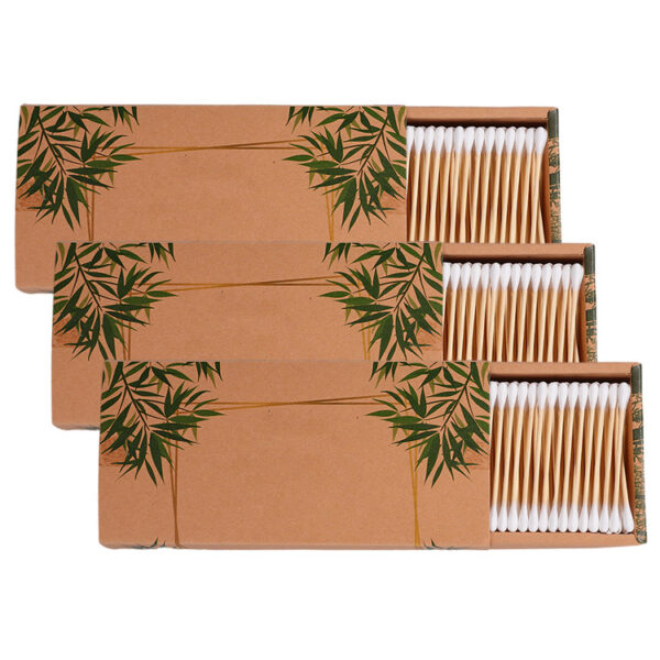 Bamboo Stick Cotton Swabs 500 Count in Custom Paper Drawer Box - Image 3