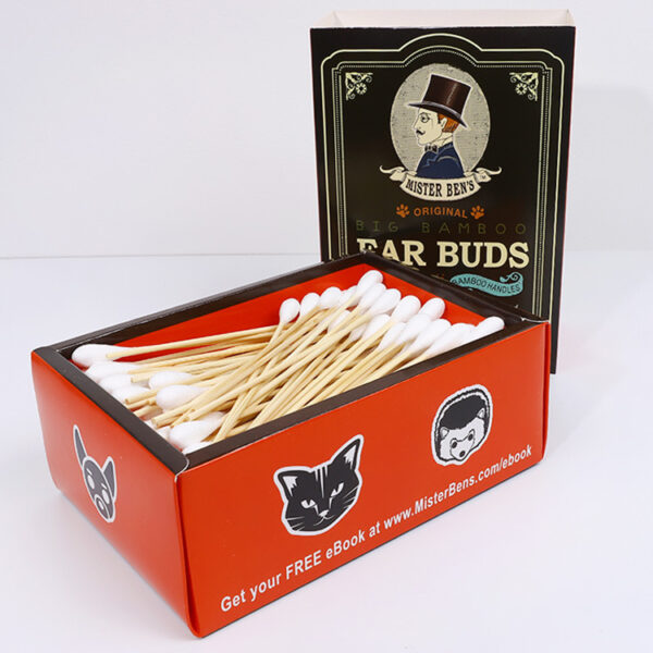 6 inch Big Tip Bamboo Stick Pet Cotton Swabs 200 Count - Image 8