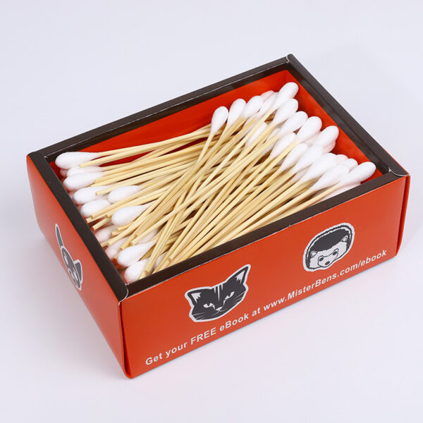 6 inch Big Tip Bamboo Stick Pet Cotton Swabs 200 Count - Image 9