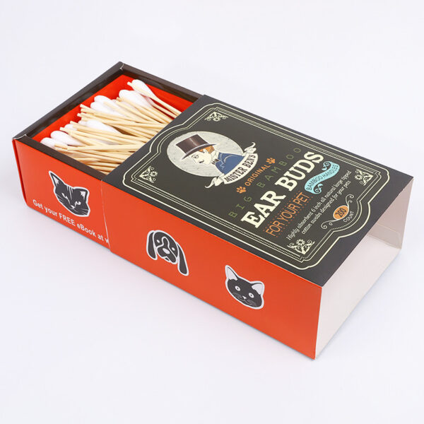 6 inch Big Tip Bamboo Stick Pet Cotton Swabs 200 Count - Image 6